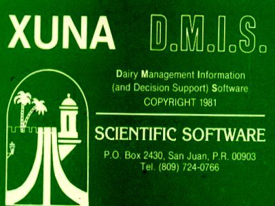 Screen of the XUNA D.M.I.S. software